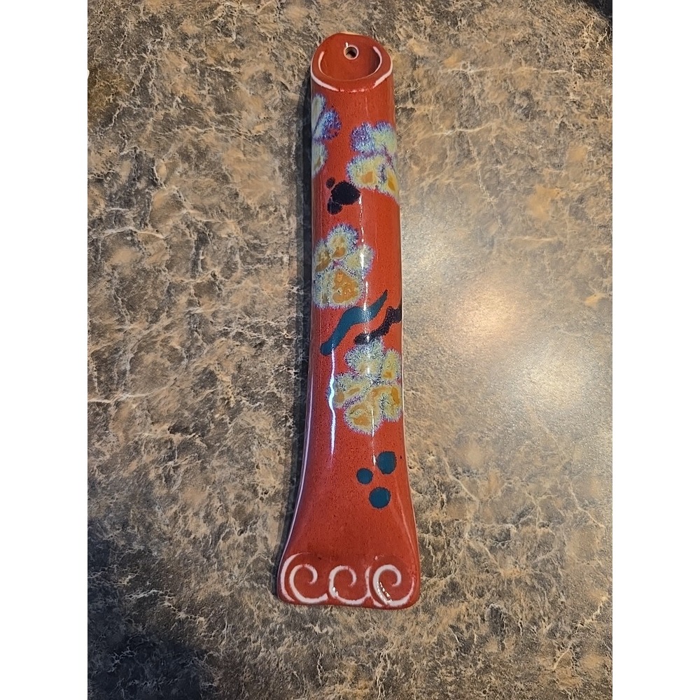 Handcrafted Chuck Moore & Bonnie Sargent Pottery Wall Pocket Vase – Red Glaze...